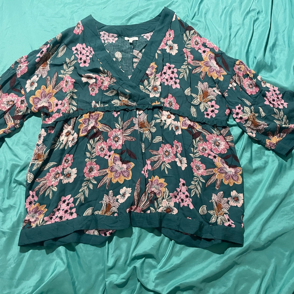 Floral Teal Women's Top’s BUNDLE!!!